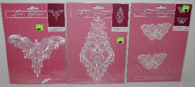 +MBA #3434-160  "Set Of 7 White Lace Appliques"