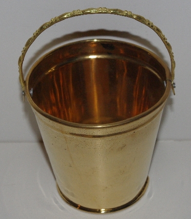 +MBA #3434-0138   "Set Of 2 Mini Brass Water Can & Bucket"
