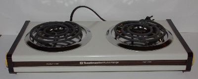 +MBA #3434-586   "Toastmaster Double Burner Buffet Range Model #6407"