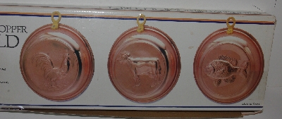+MBA #3434-641   " 1980's Set Of 3 Copper Molds"