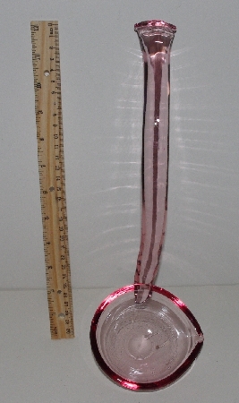 +MBA #3535-1101   "Large Vintage Pink Glass Ladle"