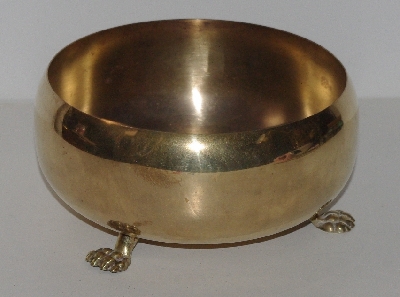+MBA #3535-1026    "Vintage Brass Bowl With 3 Feet""