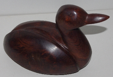 +MBA #3535-1008   "Hand Carved Iron Wood Duck"