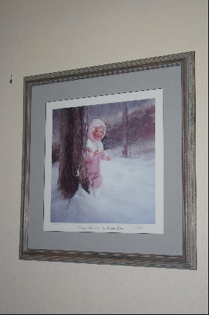 +MBA #8-303  "Rare 1989 "SNOWY ADVENTURE" Limited Edition Hand Signed & Numbered Lithograph By Artist Donald Zolan & Comes Custom Framed