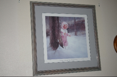 +MBA #8-303  "Rare 1989 "SNOWY ADVENTURE" Limited Edition Hand Signed & Numbered Lithograph By Artist Donald Zolan & Comes Custom Framed