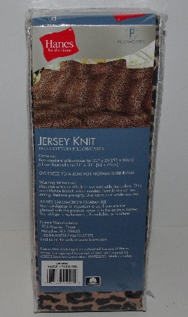MBA #3535-412   "2003 Hanes 100% Cotton Jersey Knit Set Of 2 Standard Pillow cases"