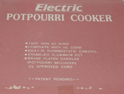 +MBA #3535-536   "Electric Potpourri Cooker"