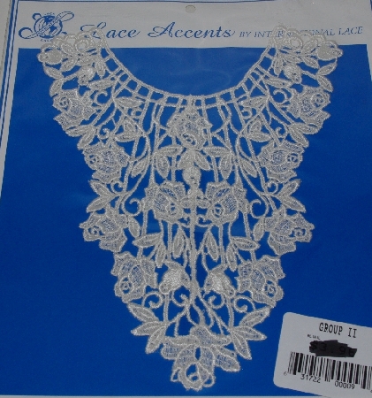+MBA #3535-109   "1990'2 Set Of 3 Different White Lace Appliques"