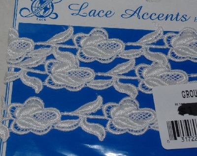 +MBA #3535-109   "1990'2 Set Of 3 Different White Lace Appliques"