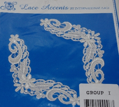 +MBA #3535-109   "1990'2 Set Of 3 Different White Lace Appliques"