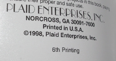 +MBA #3535-907   "1998 Plaid One Stroke Small & Pretty Project Book Set"
