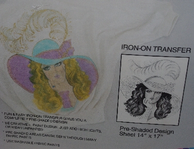 +MBA #3535-0011   "1989 Set Of 7 Dizzle Pre Shaded Iron On Transfers Ladies"