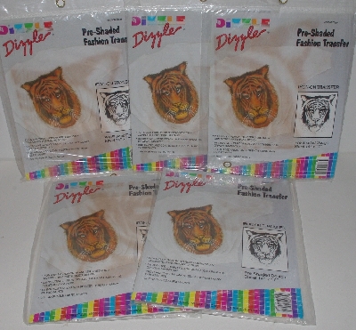 +MBA #3535-0015   " 1989 Set Of 5 Pre Shaded Iron On Transfers By Dizzle"