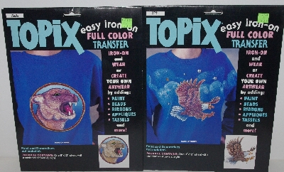 +MBA #3535-0031   "1990 Set Of 5 TOPIX Easy Iron On Full Color Transfers"