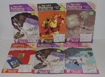 +MBA #3636-519   "Set Of 8 1990 & 1989 Purr-Fect Pattern Punch Embroidery Project Books"