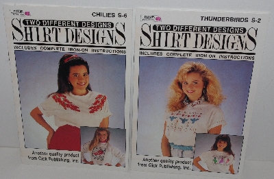 +MBA #3636-526   "1990 Set Of 8 Shirt Designs Iron On Transfers By Gick Publishing" 