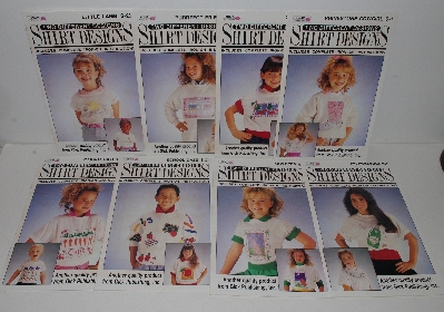 +MBA #3636-531   "1990 Set Of 8 Two Different Designs Shirt Designs Iron Transfer Kits By Gick Publishing"