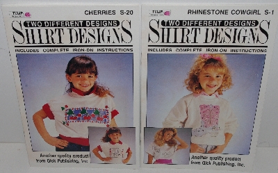 +MBA #3636-531   "1990 Set Of 8 Two Different Designs Shirt Designs Iron Transfer Kits By Gick Publishing"