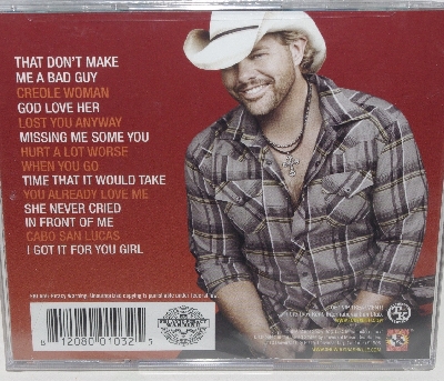 MBA #3636-549   "2008 Toby Keith "That Don't Make Me A Bad Guy" CD"