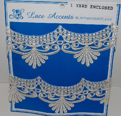 +MBA #3636- #E  "1990's 2 Yards Of Fancy White Lace Trim"