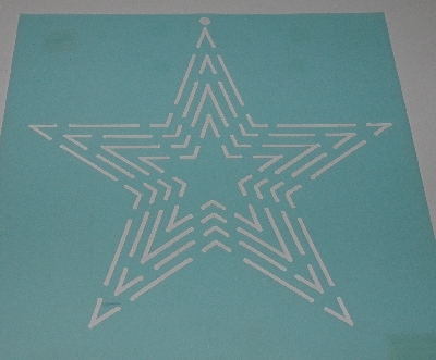 +MBA #3636-487  "Blue Quilt Star Stencil"
