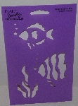 +MBA #3636-511   "1990's Plaid Tropical Fish #28126 Stencil"