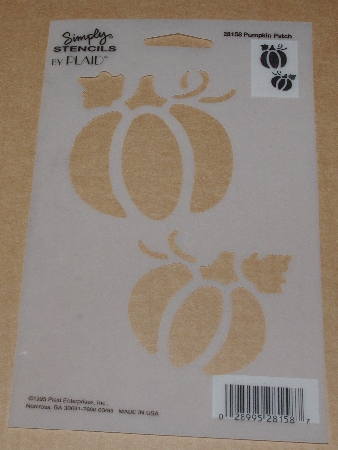 +MBA #3636-217   "1995 Plaid Pumpkin Patch Stencil #28158