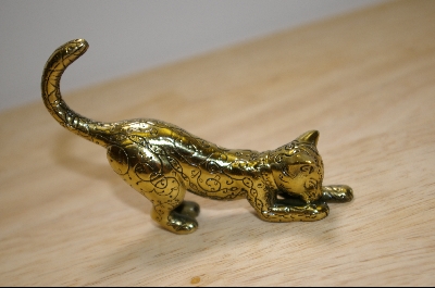 +MBA #4-083  "1986 Brass  Asian Franklin Mint Collectors Cat
