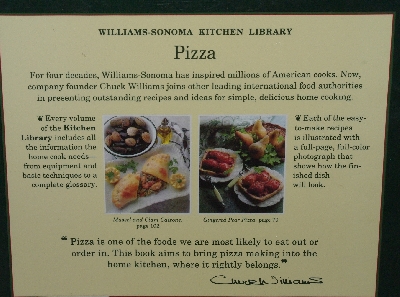 +MBA #3636-0027   "1993 Williams-Sonoma Kitchen Library Pizza Cookbook"