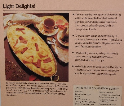 +MBA #3636-173   "1986 Sunset Light Cuisine Paper Back Cook Book"