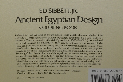 +MBA #3636-148  "1978 Ed Sibbett Jr. Ancient Egyption Coloring/Pattern Book"