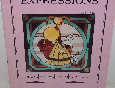 +MBA #3636-141   "1990 Southwest Expressions Stained Glass Pattern Book By Gloria Fohr"
