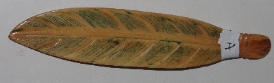 +MBA #3737-A  "Large Hand Carved Bone Feather"