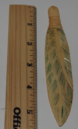 +MBA #3737-E  "Hand Carved Bone Feather"
