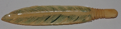 +MBA #3737-E  "Hand Carved Bone Feather"