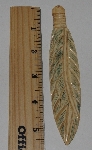 +MBA #3737-F  "Large Hand Carved Bone Feather"