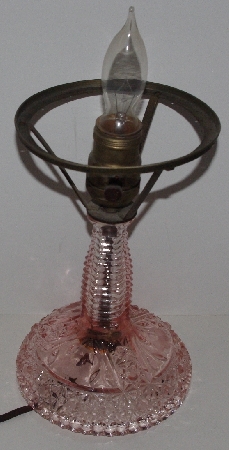 +MBA #3737-0085  "Vintage Press Pink Glass Lamp"