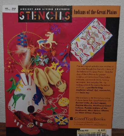 +MBA #3838-0015   "1994 Ancient & Living Cultures "Indians Of The Great Plains" Stencil Book"