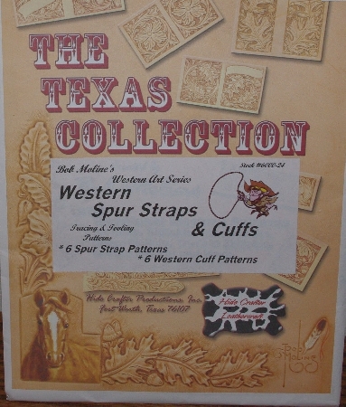 "SOLD"  MBA #3939-174   "Bob Moline's Western Art Series "The Texas Collection" Tracing & Tooling Patterns"