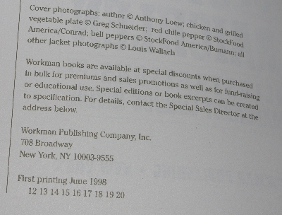 +MBA #3939-304  "1998  The Barbecue Bible By Steven Raichlen" Paper Back