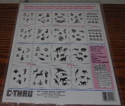 +MBA #3939-0079   "C-Thru Decorative Stencils "Flower Designs" In 2 Sizes"