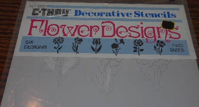 +MBA #3939-0079   "C-Thru Decorative Stencils "Flower Designs" In 2 Sizes"