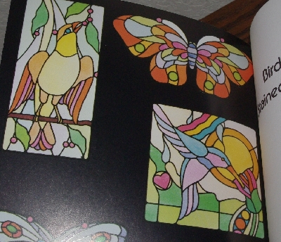 +MBA #3939-213   "1984 Ed Sibbett Jr Birds & Butterflies Stained Glass Pattern Book"