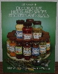 +MBA #3939-184   "1986 Decorative Herbs & Spices Stickers & Seals By Ed Sibbett Jr." Paper Back