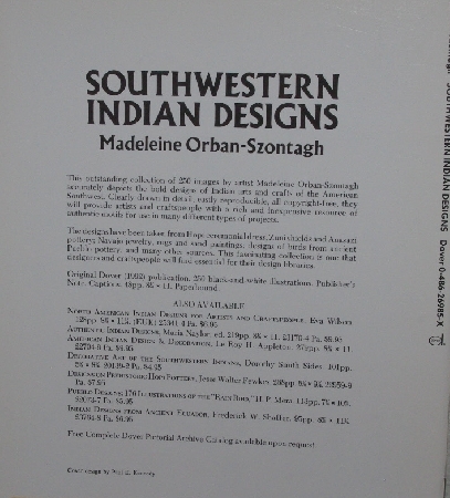 +MBA #3939-351   "1992 Southwestern Indian Designs" By Madeleine Orban Szontagh