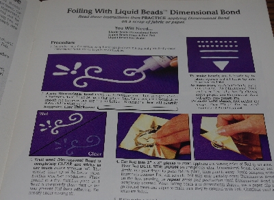 +MBA #3939-327   " 1993 Set Of 2 Plaid Fashion Foiling Liquid Beads Project Books"