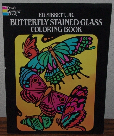 +MBA #4040-179  "1985 Butterfly Stained Glass Coloring Book" By Ed Sibbett Jr.