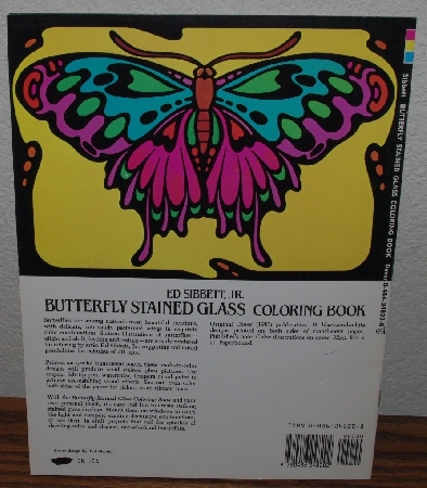 +MBA #4040-179  "1985 Butterfly Stained Glass Coloring Book" By Ed Sibbett Jr.