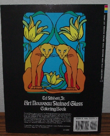 +MBA #4040-181  "1977 Art Nouveau Stained Glass Coloring Book" By Ed Sibbett Jr.