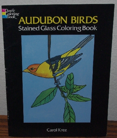 +MBA #4040-187  "1996 Audubon Birds Stained Glass Coloring Book" By Carol Kres